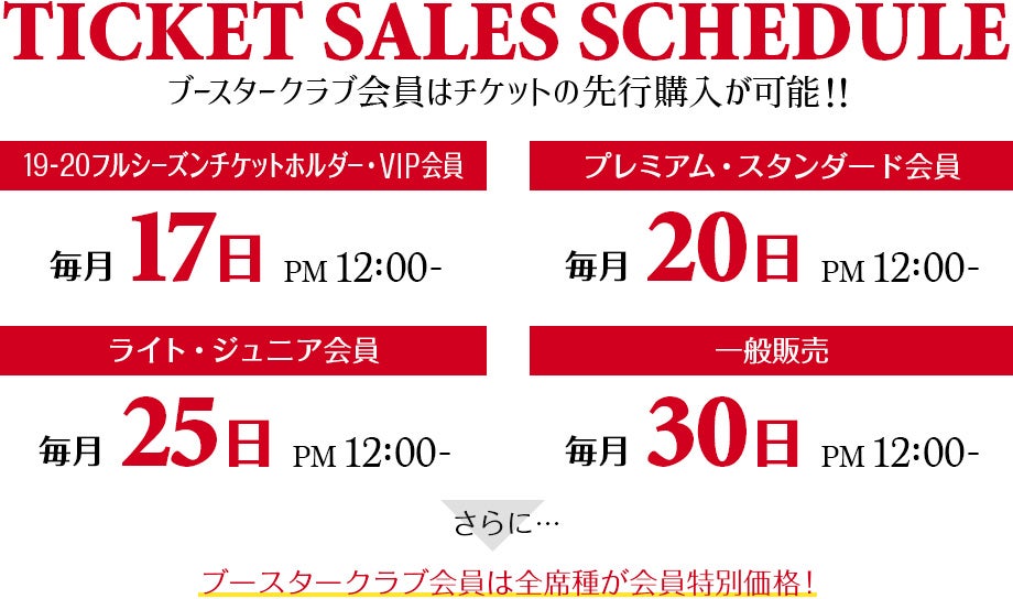 TICKET SALES SCHEDULE